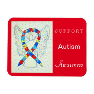 Autismus Awareness Ribbon Angel Magnet