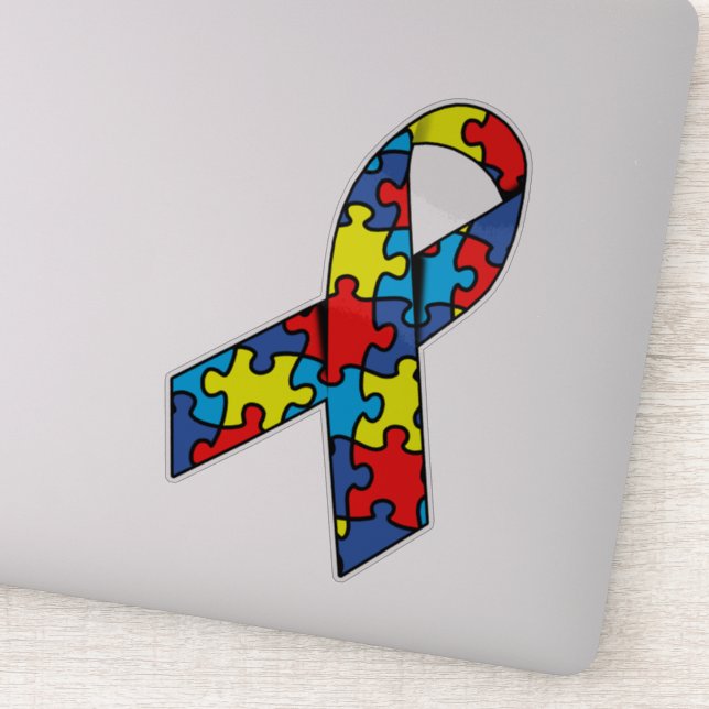 Autismus Awareness Ribbon Aufkleber (Detail)