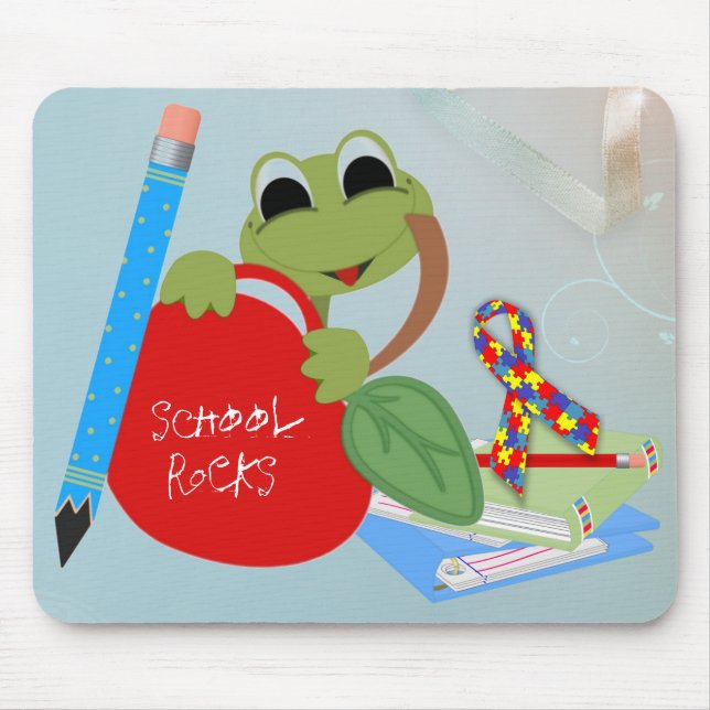 Autismus Awareness School Rocks Mouse Pad Mousepad (Vorne)