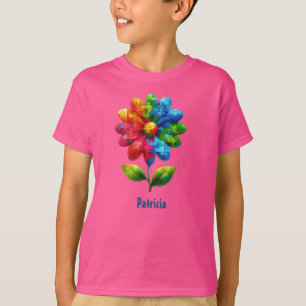 Autismus Awareness Super Blume Personalisieren T-Shirt
