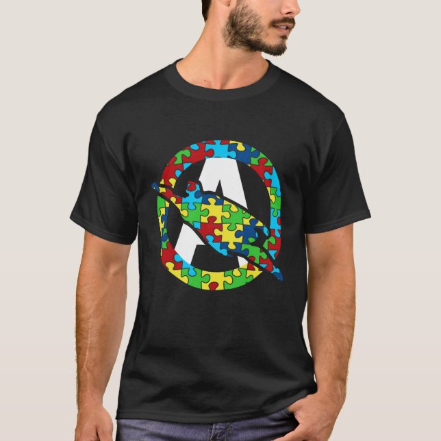 Autismus Awareness Superhero T-Shirt (Vorderseite)