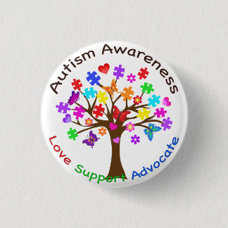 Autismus Awareness Tree Button