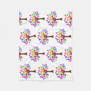 Autismus Awareness Tree Fleecedecke