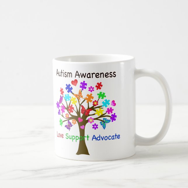 Autismus Awareness Tree Kaffeetasse (Rechts)