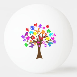 Autismus Awareness Tree Tischtennisball