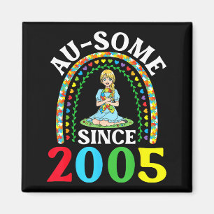 Autismus Awesome Ausome Seit 2005 Frohen 21. Gebur Magnet