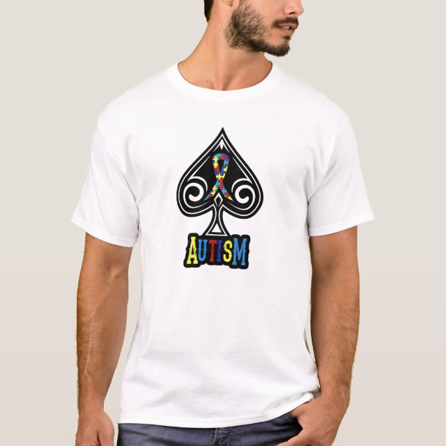 Autismus-Band - T-Shirt - Spaten-Ausgabe (Vorderseite)