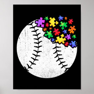 Autismus Baseball Puzzle Männer Frauen Kinder Auti Poster