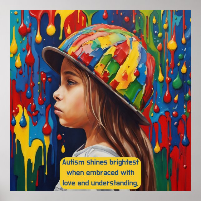 Autismus - Behalten oder gestalten Sie Ihre eigene Poster (Vorne)