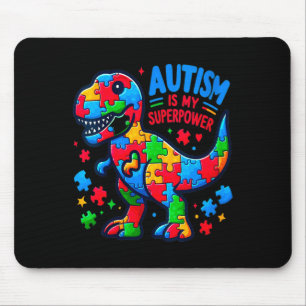 Autismus bei Frauen - Dinosaurier - Puzzle - Bogen Mousepad