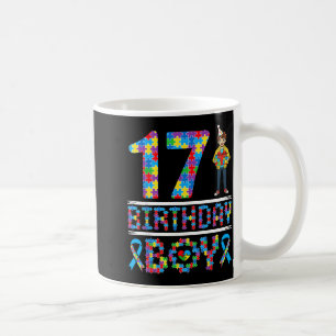 Autismus-Bewusstsein 17. Geburtstag Junge Puzzlete Kaffeetasse