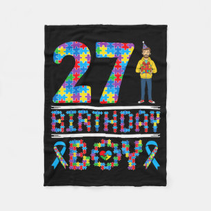 Autismus-Bewusstsein 27. Geburtstag Junge Puzzlete Fleecedecke