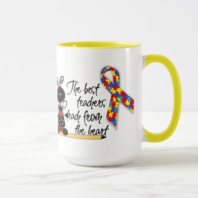 Autismus Bewusstsein 2 Tasse (Rechts)