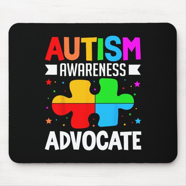 Autismus Bewusstsein Advocation Autistic Awareness Mousepad (Vorne)
