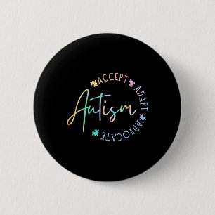 Autismus Bewusstsein Akzeptanz Adapt Advocate Auti Button