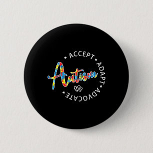 Autismus Bewusstsein Akzeptanz Adapt Advocate Auti Button