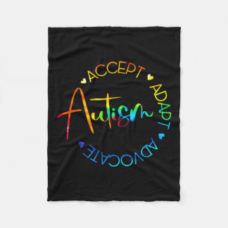 Autismus Bewusstsein Akzeptanz Adapt Advocate Auti Fleecedecke