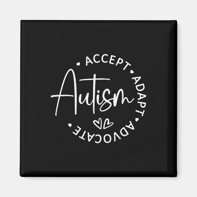 Autismus Bewusstsein Akzeptanz Adapt Advocate Auti Magnet (Vorne)