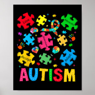 Autismus Bewusstsein Akzeptanz Adapt Advocate Auti Poster