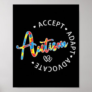 Autismus Bewusstsein Akzeptanz Adapt Advocate Auti Poster