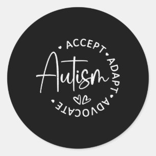 Autismus Bewusstsein Akzeptanz Adapt Advocate Auti Runder Aufkleber