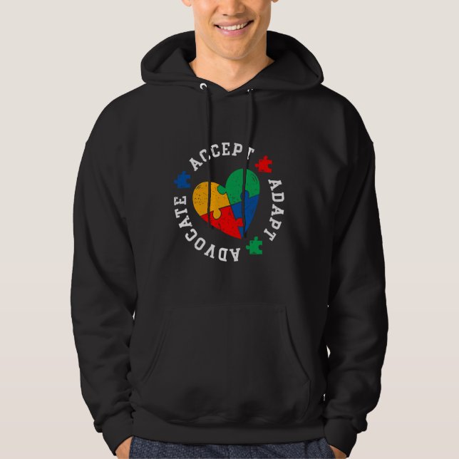 Autismus Bewusstsein Akzeptanz Adaption Advocate f Hoodie (Vorderseite)
