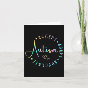 Autismus Bewusstsein Akzeptanz Adaption Advocate v Karte