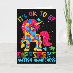 Autismus-Bewusstsein Akzeptanz Einhorn Es ist okay Karte