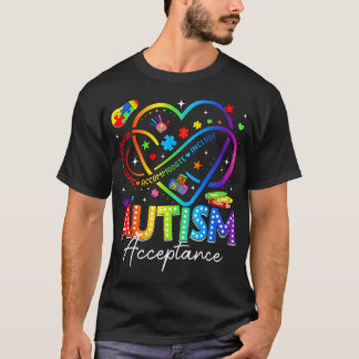 Autismus-Bewusstsein-Akzeptanz-Herz-Unendlichkeits T-Shirt