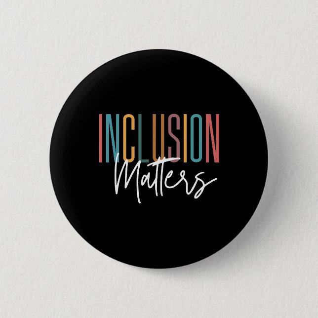 Autismus Bewusstsein Akzeptanz Inklusion Probleme  Button (Vorderseite)