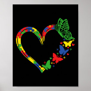 Autismus Bewusstsein Akzeptanz Liebe Männer Frauen Poster
