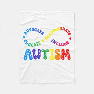 Autismus-Bewusstsein-Akzeptanz-Shirt-Unendlichkeit Fleecedecke
