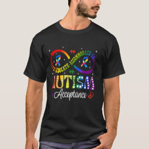 Autismus-Bewusstsein-Akzeptanz-Unendlichkeitssymbo T-Shirt