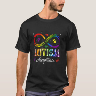 Autismus-Bewusstsein Akzeptanz Unendlichkeitssymbo T-Shirt