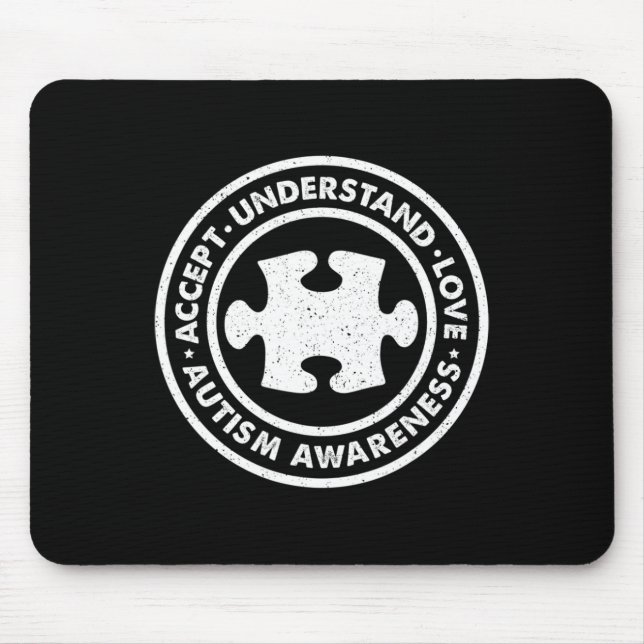 Autismus Bewusstsein Akzeptanz verstehen Liebe Vin Mousepad (Vorne)