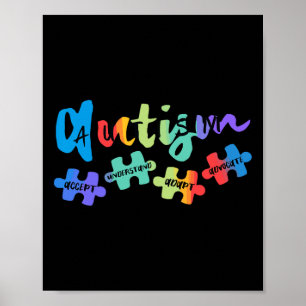 Autismus Bewusstsein Akzeptanz verstehen Liebe von Poster