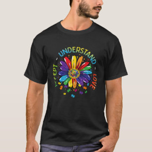 Autismus Bewusstsein akzeptieren Liebe Rainbow AS T-Shirt