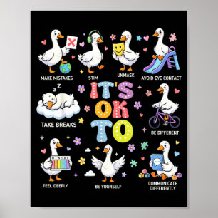 Autismus-Bewusstsein Anders Sein Ist Okay Dummer G Poster