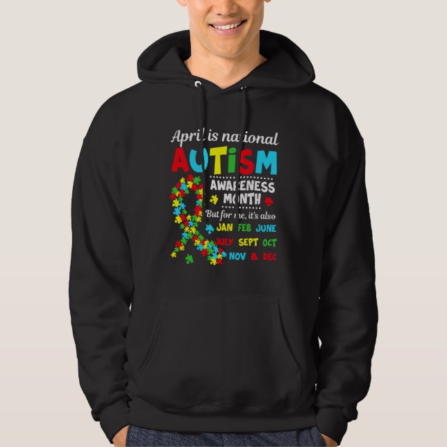 Autismus Bewusstsein April ist nationale Autismus- Hoodie (Vorderseite)
