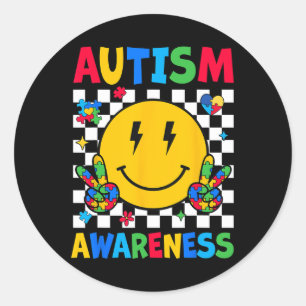 Autismus-Bewusstsein Autism Squad Unterstützung Lä Runder Aufkleber