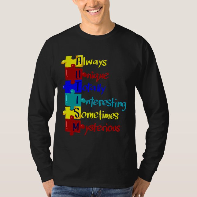 Autismus Bewusstsein Autismus Akronym Puzzle T-Shirt (Vorderseite)