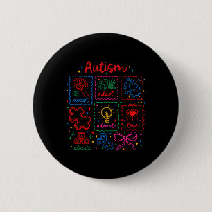 Autismus-Bewusstsein, Autismus-Akzeptanz, Autismus Button