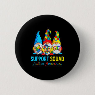 Autismus-Bewusstsein Autismus-Gnom-Support-Squad-F Button