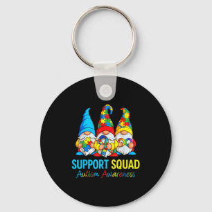 Autismus-Bewusstsein Autismus-Gnom-Support-Squad-F Schlüsselanhänger