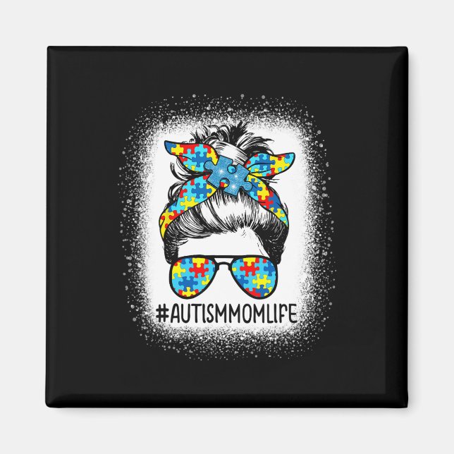 Autismus Bewusstsein Autismus Mama Leben Messing H Magnet (Vorne)