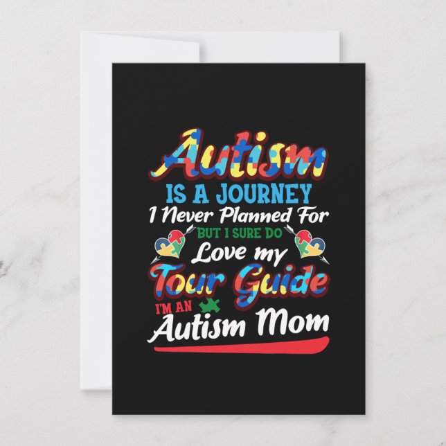 Autismus Bewusstsein Autismus Mama Puzzle Piece Au Dankeskarte (Vorderseite)
