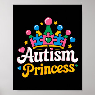 Autismus Bewusstsein Autismus Prinzessin Autistic Poster