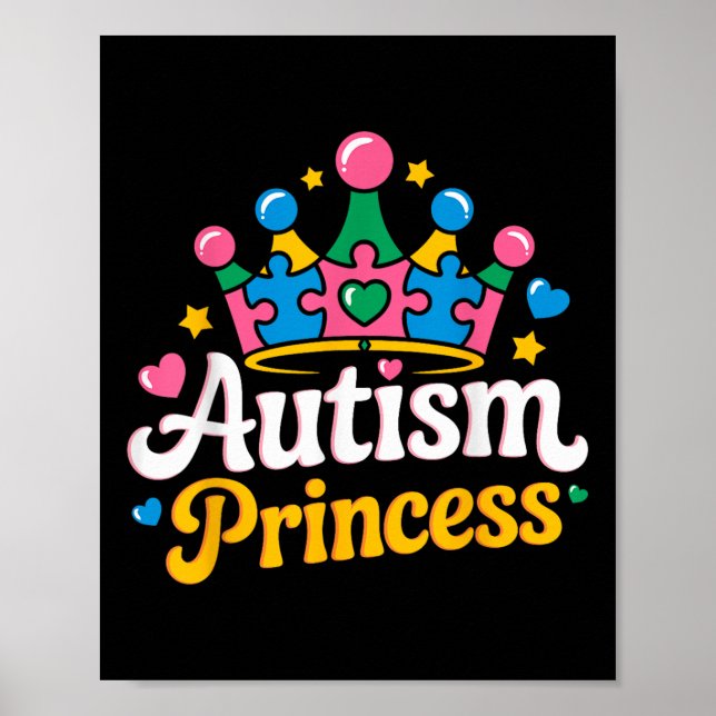 Autismus Bewusstsein Autismus Prinzessin Autistic  Poster (Vorne)