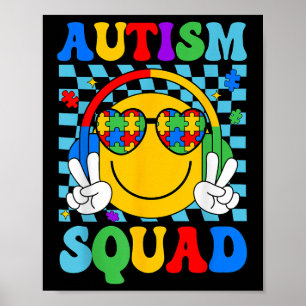 Autismus Bewusstsein Autismus Squad Unterstützung Poster