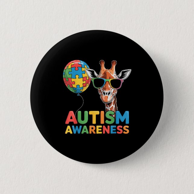 Autismus-Bewusstsein autistisch  Button (Vorderseite)